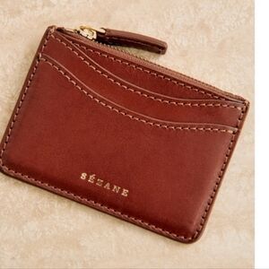 Nwt! Sezane aflredo coin case in natural heritage